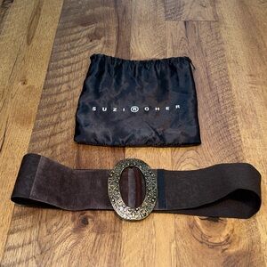Suzi Roher Woman’s Thick Brown Belt Size Large